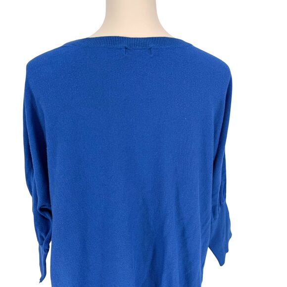 a.n.a A New Approach Pullover Sweater Women’s XL Blue Ribbed Knit 3/4 Sleeve GUC - Picture 12 of 14